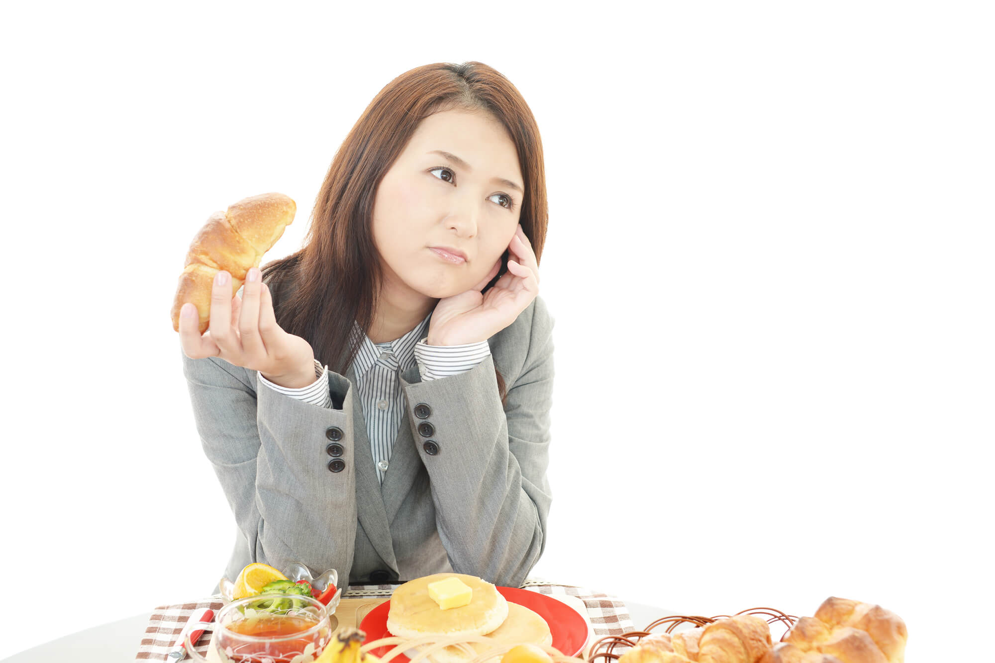 食欲不振の女性